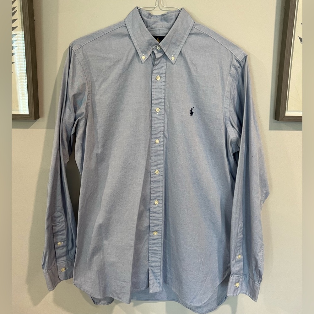 Polo Ralph Lauren Men's Blue Cotton Oxford Shirt - Size 16